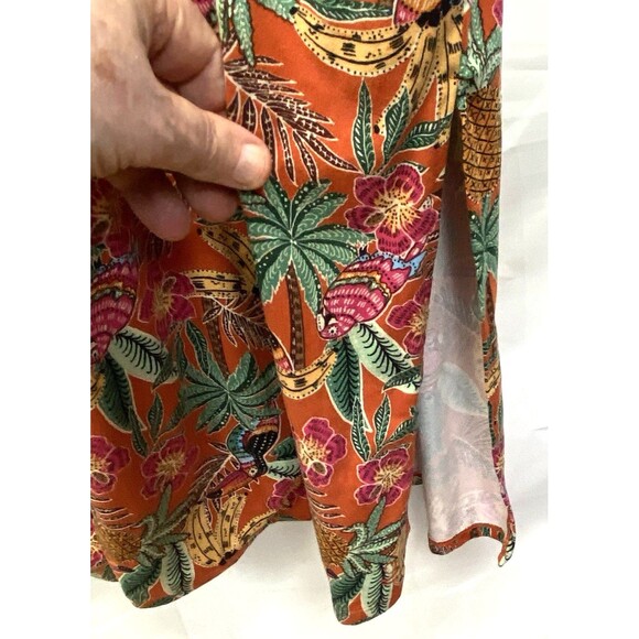 Cuddl Duds Women Jumpsuit 2X Rainforest Print V-Neck Sleeveless Slit Hem Stretch - Picture 5 of 11